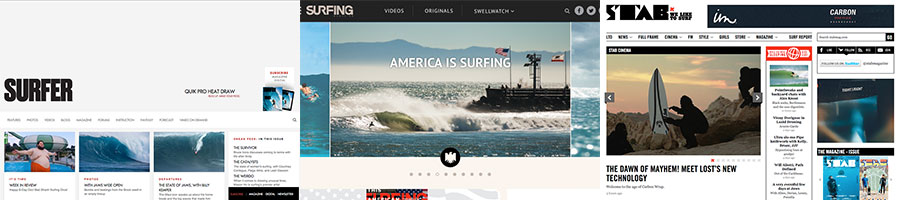Leading surf magazine websites